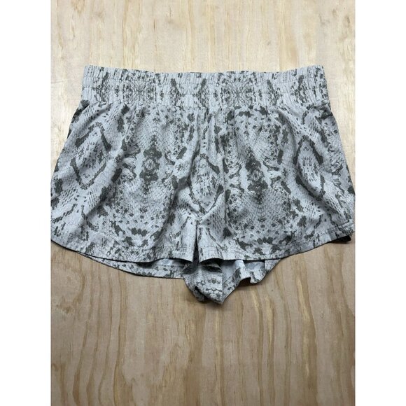 Varley Womens Kallin Running Shorts XL Animal Snake Print Athletic Lined Gym - Picture 1 of 7